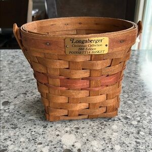 1988 Poinsettia Christmas collection Longaberger basket